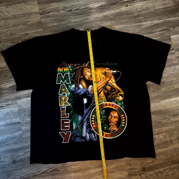 Vintage Bob Marley Songs of Freedom T-Shirt XL In Memory Reggae Rasta Graphic Te - Picture 3 of 6